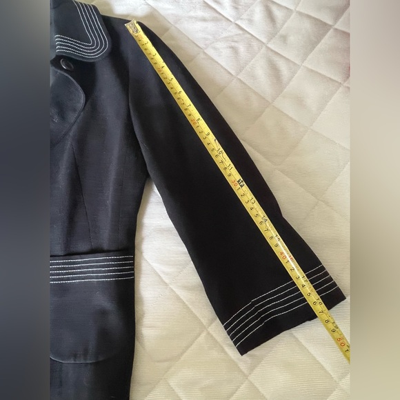 Zara black rayon blazer & pants 2 Pc summer suit for women US 10-12 - Picture 15 of 16